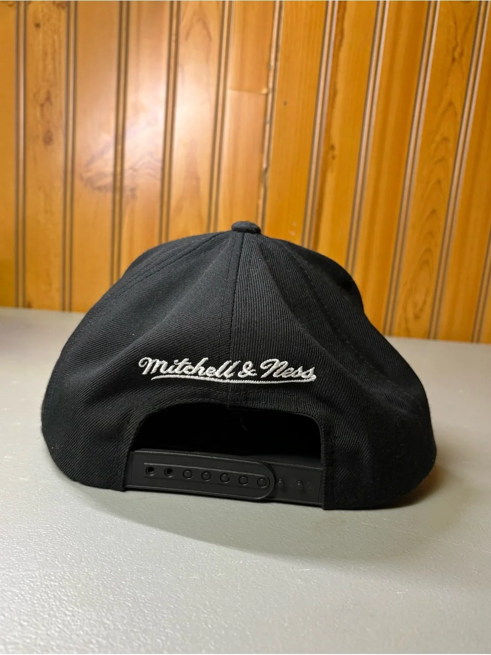 Mitchell & Ness Brooklyn Nets Black and White Snapback Hat